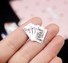 Mini Plastic Coated Poker Playing Card Deck  1 5cm 0 59in X 1cm 0 39in