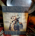 Prim Folk Antique Vintage Colonial Americana Style Washington Tavern 1776 Sign