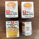 Baker   s Choice Vintage 1960s Paper Muffin Baking Cups Original Box Prop Lot Of 4