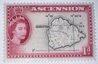Travelstamps  1956 Ascension Sc  63   Sg 58 Qe2   Mint  Og  Never Hinged