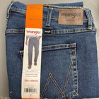 New Wrangler Men s Size 42x32 Relaxed Fit Jeans Dark Blue Denim I659