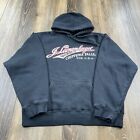 Vintage Leinenkugels Sweatshirt Mens S Black Hoodie Beer Brewing Co Bar Sweater