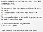 Better Call Saul  Kim Wexler rhea Seehorn Screen Worn Shirt S04e01 W coa
