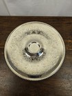 Vtg W m  Rogers 866 Silver Plated Hollowware Etched Floral Chip   Dip Plate