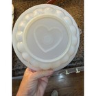 Vintage Tupperware Jel-n-serve Jello Mold Sheer White Heart Seal 1202 1203