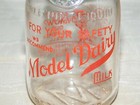 Vintage 1941  5 1 4  High Model Dairy 1 2 Half Pint Milk Bottle