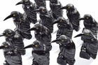 3 1  Black Onyx Raven Crystal Mineral Gemstone Crow Bird Figurine - Peru  1pc 