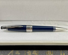 High Grade Writers Series Blue-silver Clip 0 7mm Nib Ballpoint Pen No Box