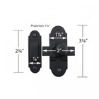 Black Cabinet Latch Slide Bolt Wrought Iron Door Side Bolt Latch Pack Of 2