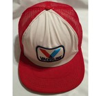 Vintage Valvoline Trucker Hat Red White Mesh Snapback Motor Oil Patch Usa
