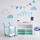 Teamson Kids - My Dream Bakery Shop Dessert Stand - White   Petrol