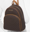 Michael Kors Abbey Signature Backpack Brown Logo Nwt