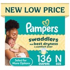 Pampers Swaddlers Baby Diapers Size Newborn  Up To 10 Lbs  136ct  Fragrance Free
