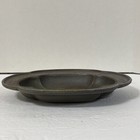 Vintage Japanese Bronze   Metal Embossed Symbols Dish Bowl