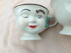 Baileys Irish Cream His Hers Yum Coffee Tea Cups 2 Winking Eye Mugs Vintage Set 