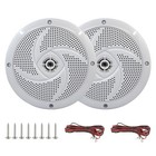  4  Marine 6 5  White 2-way Marine Boat Speakers Marine W radio System Bluetooth