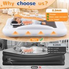 Inflatable Toddler Travel Bed - Portable Toddler Kids Travel Bed With Safety    