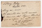 Chile 1891 Service Card Xrare Used Condition Adm  Principal De Correos Franca