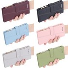 Lady Women Leather Wallet Long Zip Purse Trifold Card Holder Case Clutch Handbag