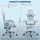Dyhome Cute Gaming Chair Ergonomic Computer Office Chair Recliner Swivel Seat