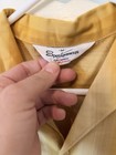 50s Sportsman Cal Made Vintage Mens Loop Collar Shirt Yellow Short Sleeve Gold M