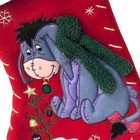 Vintage Disney Eeyore 17  Christmas Stocking Pooh Puffy Appliqu   Red Felt