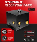 7 Gallon Hydraulic Reservoir Tank With Temp Gauge Sight Gauge For Tractors