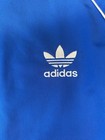 Adidas Originals Boys Blue white 3-stripes Full Zip Track Jacket L 13-14y
