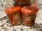 Yankee Candle 4 Pumpkin Cream Pie      Votives   Crackle Glass Holder Gift Set New