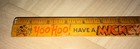 Mickey Mouse And His Friends Yoo-hoo Ice Cream Wood Ruler 1930   s  Great Shape  