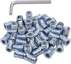 1 4-20 Hex Drive Threaded Inserts For Wood - 40 Pieces
