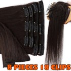 Highlight 100  Human Hair Extensions 8 Pieces Clip In Real Remy Hair Full Head