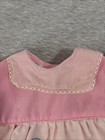 Vtg Baby Girl Pink Embroidered Dress Spring Birds Sz12 Months 1970   s 