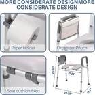 Raised Toilet Seat With Handles 400lb  Adjustable Riser  Anti-skid  Seniors Use