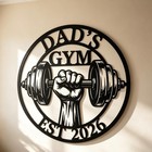 Custom Home Gym Metal Sign Personalized Weightlifting Garage Gym Wall Art Decor