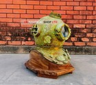 Us Navy Divers Vintage Boston Brass Antique Scuba Deep Diving Helmet Mark V Base