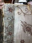 Vintage Gorgeous Brown   Sheer Piano Scarf Shawl Fringed Velvet 40x40