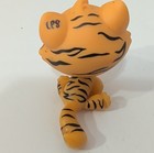 Lps Littlest Pet Shop Orange Tiger Cat Figure Green Eyes