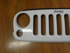 Used 2007-2018 Oem Jeep Wrangler Jk Front Grille White No Lights No Turn Signals