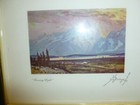 Signed Art Print  evening Light  By Conrad Schwiering Grand Tetons Wy