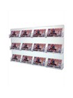 Wall Business Card Holder With Hardware 12 Pocket Clear And Black Acrylic