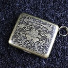 Retro Bronze Metal Cigarette Case Holder Box For King Size Or 20 s Cigarettes Us
