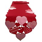  Valentines Day Table Runner  13 X 70 Inch Long Red Embroidered 13x70  Red