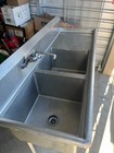 2 Compartment Prep Sink W right Hand Drain Shelf  Used