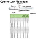 Pop Rivets M2 4 3 2 4 5 6mm Aluminium Dome Head Countersunk Head Blind Rivet