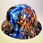 Full Brim Hard Hat Custom Hydro Dipped Iron  Maiden Eddie Colage New Supersick