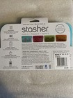 Stasher Reusable Silicone Storage Bag  Food Storage Container  Snack Size - Aqua