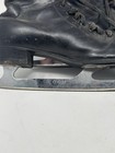 Vintage Black Leather Ccm Figure Ice Skates   1950s Winter Cabin Decor
