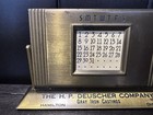 1940 H  P  Deuscher Co  Hamilton Ohio Brass Mechanical  slydit  Desk Calendar