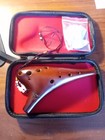 Awef Ac Pottery Ocarina  - Smoke Coffee  open - Box   New   12 Holes